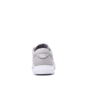 Tenis Bajos Supra HAMMER RUN Hombre Gris/Blancas/Blancas (MX-23816)